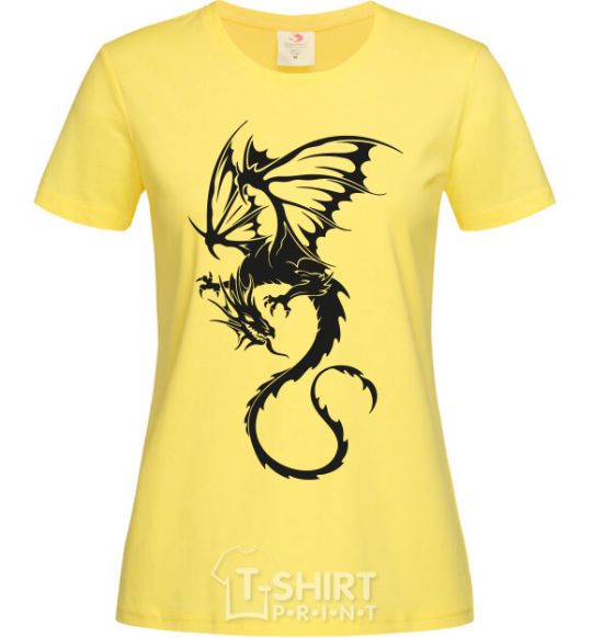 Женская футболка Dragon fly Лимонный фото