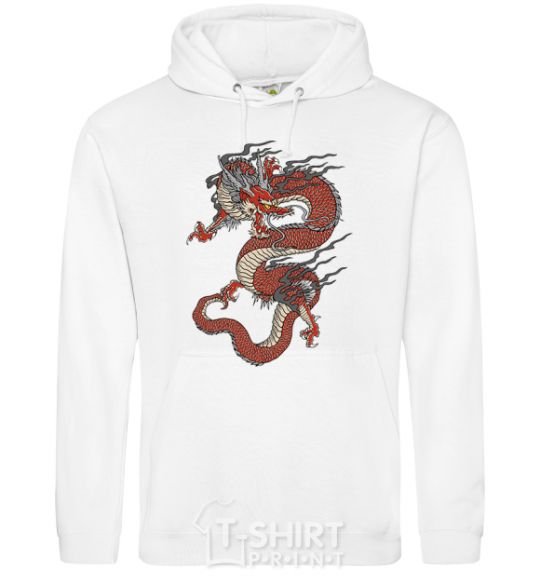Men`s hoodie Dragon цветной White фото