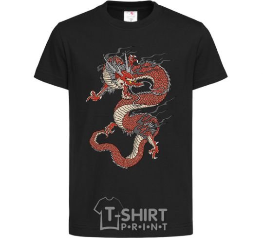 Kids T-shirt Dragon цветной black фото