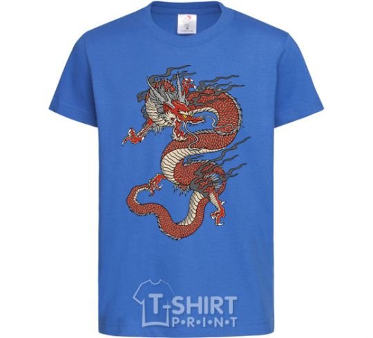 Детская футболка Dragon цветной Ярко-синий фото