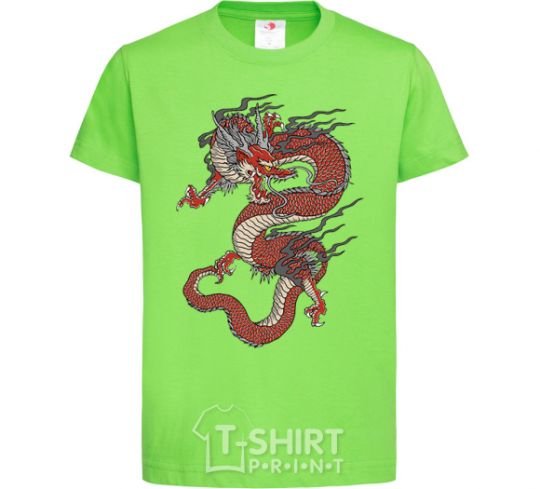 Детская футболка Dragon цветной Лаймовый фото
