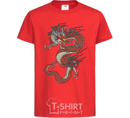 Детская футболка Dragon цветной Красный фото