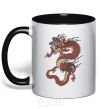 Mug with a colored handle Dragon цветной black фото