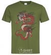 Мужская футболка Dragon цветной Оливковый фото