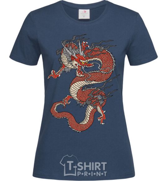 Women's T-shirt Dragon цветной navy-blue фото