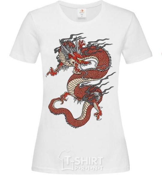 Women's T-shirt Dragon цветной White фото