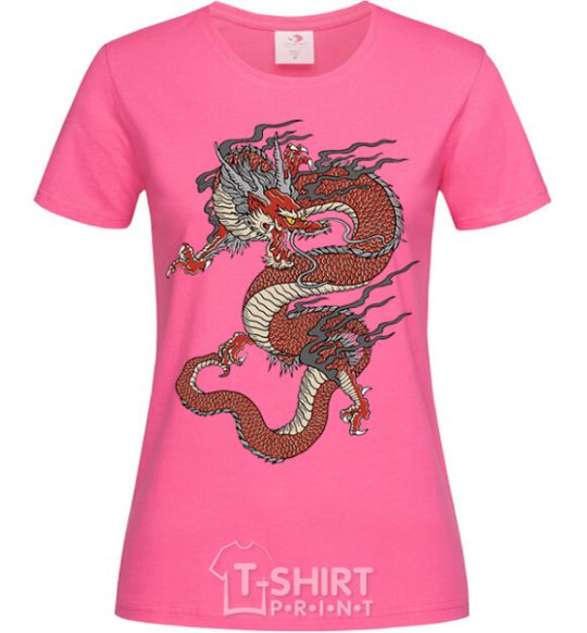 Женская футболка Dragon цветной Ярко-розовый фото