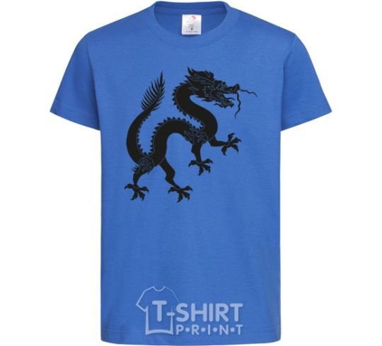 Kids T-shirt Dragon smile royal-blue фото