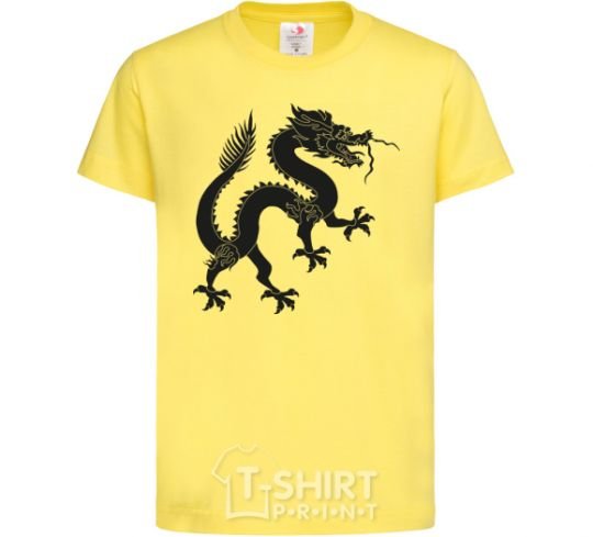 Kids T-shirt Dragon smile cornsilk фото