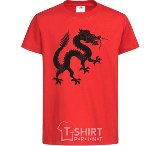 Kids T-shirt Dragon smile red фото