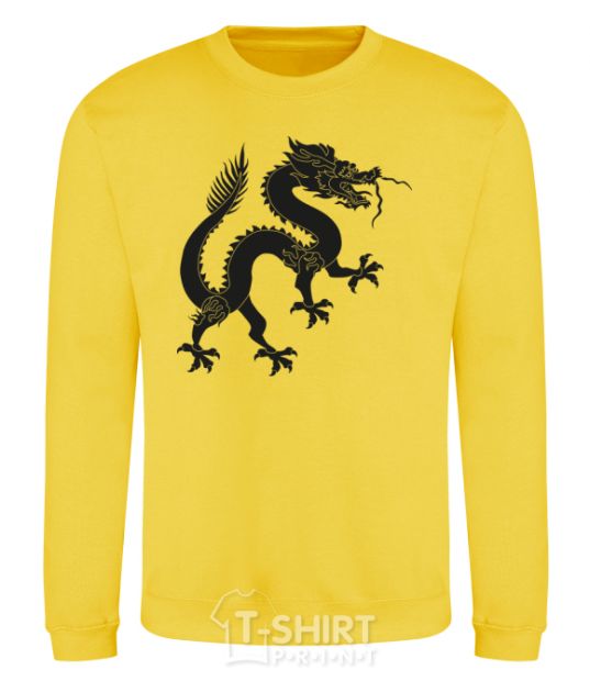 Sweatshirt Dragon smile yellow фото