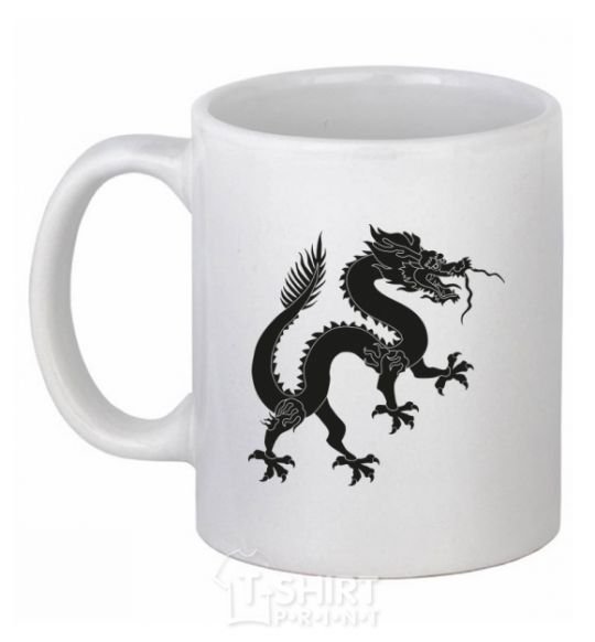 Чашка керамическая Dragon smile Белый фото