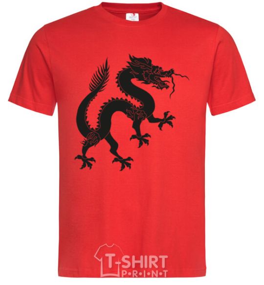 Men's T-Shirt Dragon smile red фото