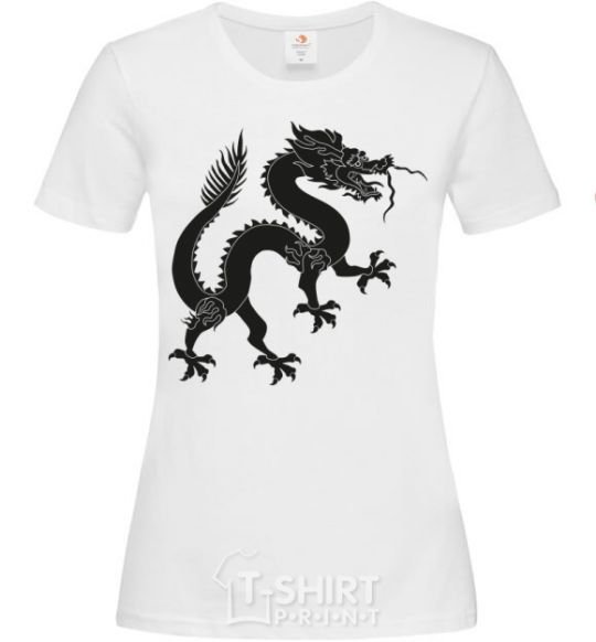 Women's T-shirt Dragon smile White фото