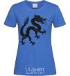 Women's T-shirt Dragon smile royal-blue фото
