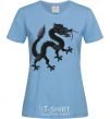 Women's T-shirt Dragon smile sky-blue фото