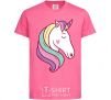 Детская футболка Heart unicorn Ярко-розовый фото