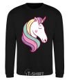 Sweatshirt Heart unicorn black фото