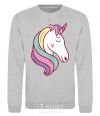 Sweatshirt Heart unicorn sport-grey фото