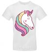 Men's T-Shirt Heart unicorn White фото