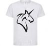 Kids T-shirt Unicorn b&w image White фото