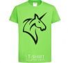 Kids T-shirt Unicorn b&w image orchid-green фото
