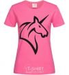 Женская футболка Unicorn ч/б изображение Ярко-розовый фото