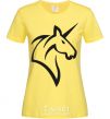 Women's T-shirt Unicorn b&w image cornsilk фото