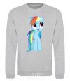 Sweatshirt Blue unicorn sport-grey фото