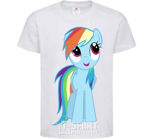 Kids T-shirt Blue unicorn White фото