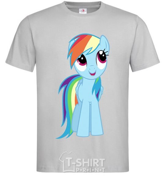 Men's T-Shirt Blue unicorn grey фото