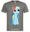 Men's T-Shirt Blue unicorn dark-grey фото