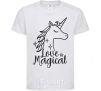 Kids T-shirt Unicorn love White фото