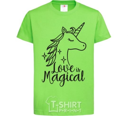 Kids T-shirt Unicorn love orchid-green фото