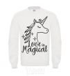 Sweatshirt Unicorn love White фото