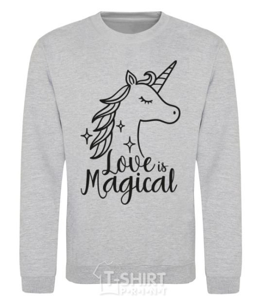 Sweatshirt Unicorn love sport-grey фото