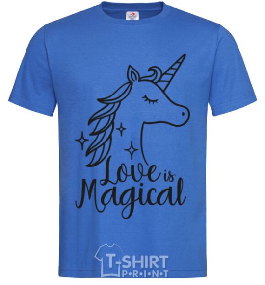 Men's T-Shirt Unicorn love royal-blue фото