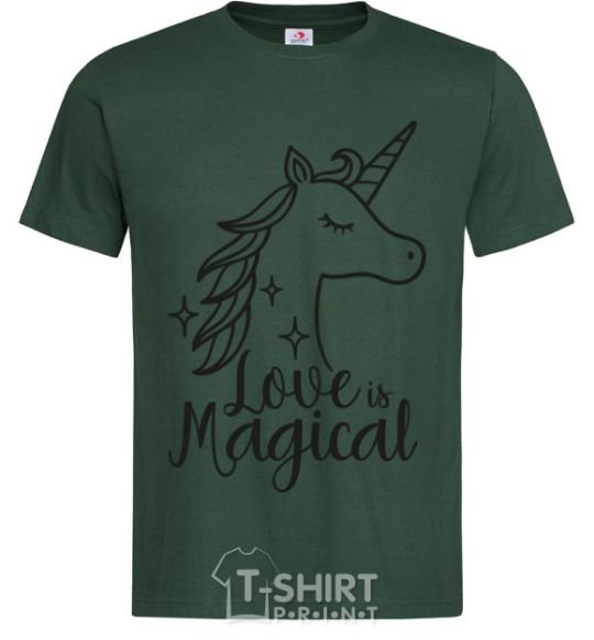 Men's T-Shirt Unicorn love bottle-green фото