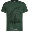 Men's T-Shirt Unicorn love bottle-green фото