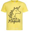 Men's T-Shirt Unicorn love cornsilk фото