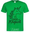 Men's T-Shirt Unicorn love kelly-green фото