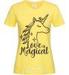 Women's T-shirt Unicorn love cornsilk фото