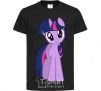 Kids T-shirt A purple unicorn black фото