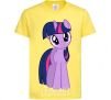 Kids T-shirt A purple unicorn cornsilk фото
