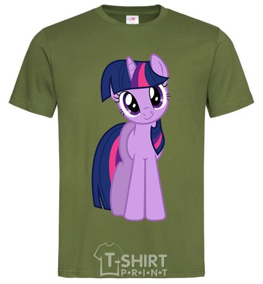 Men's T-Shirt A purple unicorn millennial-khaki фото