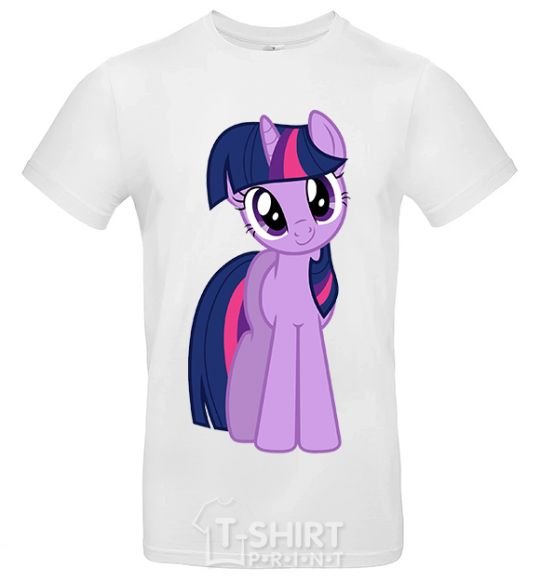 Men's T-Shirt A purple unicorn White фото