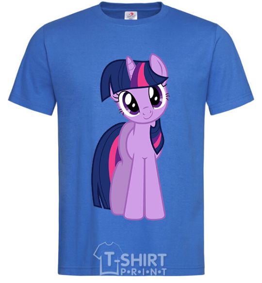 Men's T-Shirt A purple unicorn royal-blue фото