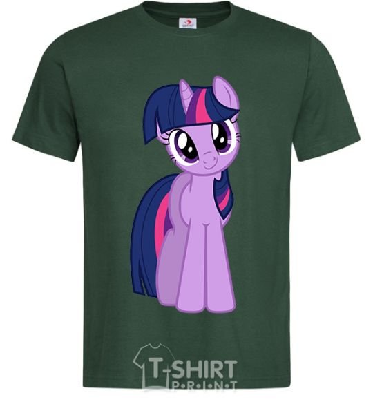 Men's T-Shirt A purple unicorn bottle-green фото