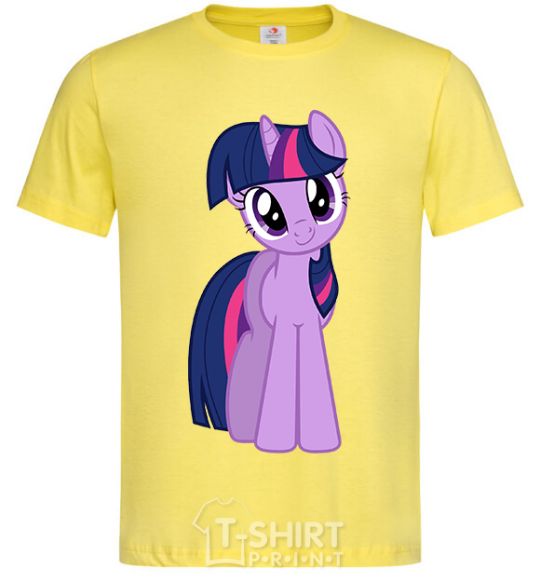 Men's T-Shirt A purple unicorn cornsilk фото