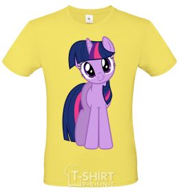 Men's T-Shirt A purple unicorn cornsilk фото